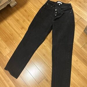 Abercrombie curve love black dad high rise jeans size 28 or 6